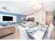 Open concept dining room and kitchen with modern fixtures at 4816 Memories Ln, Kissimmee, FL 34746