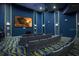 Community theater with comfortable seating and a large screen at 9194 Sommerset Hills Dr, Davenport, FL 33896