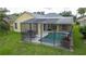 Private pool and screened enclosure in backyard at 135 Langham Dr, Davenport, FL 33897