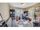 Office features desk, large windows with blinds, shelving and a futon sofa at 212 Rontunda Dr, Kissimmee, FL 34758