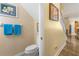 Powder room with toilet and pedestal sink at 2136 Laurel Blossom Cir, Ocoee, FL 34761