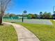 Outdoor basketball court with green surface and surrounding fence at 2200 San Christabolo Dr # 106, Kissimmee, FL 34741