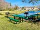 Enjoy grilling and dining at the community picnic area with tables and grills by the lake at 2200 San Christabolo Dr # 106, Kissimmee, FL 34741