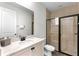 Modern bathroom with shower and vanity at 8178 Coconut Pl, Kissimmee, FL 34747