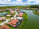Community overview with lakefront homes at 880 Spinnaker Way, Kissimmee, FL 34746