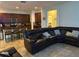 Open concept kitchen with island and Gathering room view at 15043 Pigeon Plum Ln, Winter Garden, FL 34787