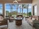 Relaxing screened patio with fire pit and comfortable seating at 296 Del Sol Ave, Davenport, FL 33837