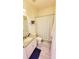 Clean bathroom, featuring a shower/tub combo and granite countertop at 421 Disa Dr, Davenport, FL 33837