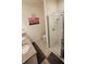 Bathroom with shower and double vanity at 421 Disa Dr, Davenport, FL 33837