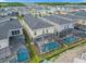 Aerial view of community, showcasing the home's private pool at 4370 Rhyme St, Kissimmee, FL 34746