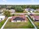 Single story home with solar panels and fenced yard at 667 Heraldo Ct, Kissimmee, FL 34758