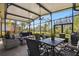 Enjoy the view from this screened porch with seating at 135 Lemon Grove Dr, Poinciana, FL 34759