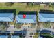 Aerial view highlighting the property's location and building at 2015 Grand Oak Dr, Kissimmee, FL 34744