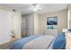 Comfortable bedroom with ceiling fan, ample closet space, and ensuite bathroom at 2015 Grand Oak Dr, Kissimmee, FL 34744