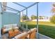 Relaxing screened patio with wicker furniture, perfect for outdoor enjoyment at 2015 Grand Oak Dr, Kissimmee, FL 34744
