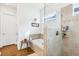 Bathroom with soaking tub, walk-in shower, and modern fixtures at 2937 Bella Flore Ter, New Smyrna Beach, FL 32168