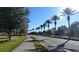 Tree-lined road with sidewalks in a residential community at 2937 Bella Flore Ter, New Smyrna Beach, FL 32168