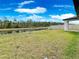 Backyard with pond view, featuring a grassy area and privacy fence at 3142 Viceroy Ct, Poinciana, FL 34759