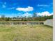 Backyard with pond view, featuring a grassy area and privacy fence at 3142 Viceroy Ct, Poinciana, FL 34759