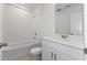 Clean bathroom with white vanity, tub, and shower at 3142 Viceroy Ct, Poinciana, FL 34759