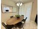 Elegant dining room with modern table and chandelier at 4902 Windermere Ave, Kissimmee, FL 34746