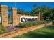 Attractive brick entrance sign for Camelot community at 5666 Merlin Way, St Cloud, FL 34772