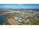Aerial view of community pool and park at 113 Eagleview Loop, Davenport, FL 33837