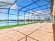 Screened patio overlooking a lake at 870 Spinnaker Way, Kissimmee, FL 34746