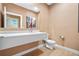 Modern bathroom with floating vanity and walk-in shower at 7537 Brooklyn Dr, Kissimmee, FL 34747