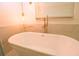 Close up of modern tub and faucet in a bright and modern bathroom at 10001 Newington Dr, Orlando, FL 32836