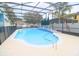 Beautiful screened-in pool area with a convenient access ladder at 10001 Newington Dr, Orlando, FL 32836