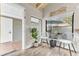 Cozy breakfast nook with hardwood floors and access to patio at 109 Arrowhead Ln, Haines City, FL 33844