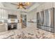 Modern kitchen with granite countertops and stainless steel appliances at 109 Arrowhead Ln, Haines City, FL 33844