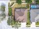 House with pool and backyard, top-down view at 125 Viola Dr, Auburndale, FL 33823