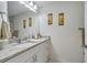 Bathroom with single vanity and granite countertop at 203 North Cir, Davenport, FL 33837