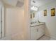 Single vanity bathroom with granite countertop at 203 North Cir, Davenport, FL 33837