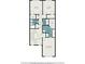 Second floor plan displays two bedrooms, two baths, and a hall at 2226 Seven Oaks Dr, St Cloud, FL 34772