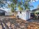 A detached white storage shed in the backyard offers additional storage space at 2601 16Th St, St Cloud, FL 34769