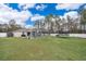 Spacious backyard with screened patio, shed, and trampoline at 3 Pecan Drive Loop, Ocala, FL 34472