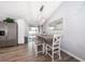 Dining area with a wooden table and access to patio at 3 Pecan Drive Loop, Ocala, FL 34472