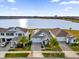 Aerial view of house and lakefront at 4540 Sequel Rd, Kissimmee, FL 34746