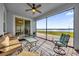 Spacious screened patio with lake view at 4540 Sequel Rd, Kissimmee, FL 34746