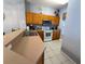 Well-equipped kitchen featuring laminate countertops, wooden cabinets, and a stainless steel microwave at 4557 Ada Ln, Kissimmee, FL 34746