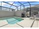 Small private screened pool with lounge chairs and grill at 4818 Memories Ln, Kissimmee, FL 34746