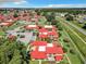 Aerial view showcasing the property and neighborhood context at 540 Hunter Cir, Kissimmee, FL 34758