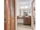 Clean bathroom with a vanity and shower/tub combo at 540 Hunter Cir, Kissimmee, FL 34758