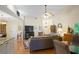 Open living area with comfortable seating and wood floors at 580 Teesdale, Haines City, FL 33844