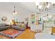 Open concept living and kitchen area with hardwood floors at 580 Teesdale, Haines City, FL 33844