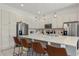Modern kitchen with stainless steel appliances and an island at 6052 Broad Oak Dr, Davenport, FL 33837