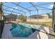 Inviting screened pool with a spa, perfect for relaxation at 7733 Teascone Blvd, Kissimmee, FL 34747